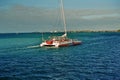 Boat on the Gulf of Mexico in Key west on the Florida Keys Royalty Free Stock Photo