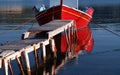 boat in the harbor, Patmos, Greek islands, Greece Royalty Free Stock Photo