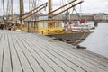 Boat in Harbor at Skeppsholmen; Stockholm Royalty Free Stock Photo