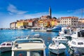 The boat harbour at Rovinj Croatia