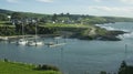 Boat harbour and seaside town