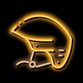 Boat Helmet Canoeing neon glow icon illustration