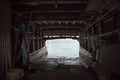 Ine Boathouse is traditional Fisherman Village on a rainy day of Kyoto.