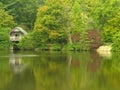 Boat House on a lake Royalty Free Stock Photo