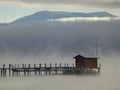 Boat House on Lake Royalty Free Stock Photo