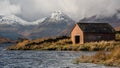 Boat House at Loch Arklet in Trossachs National Park