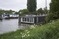 Boat houses in Amsterdam Noord Royalty Free Stock Photo