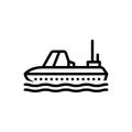 Black line icon for Boat, ship and sloop