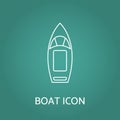 Boat icon. Vector illustration.