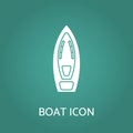 Boat icon. Vector illustration.