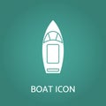 Boat icon. Vector illustration.