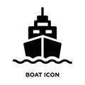 Boat icon vector isolated on white background, logo concept of B