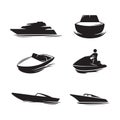 Boat icons set