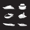 Boat icons set