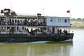 Boat on the the Irrawaddy River Royalty Free Stock Photo