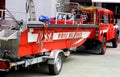 Boat of the Italian Fire Department for rescue during floods