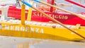 Boat of Italian rescuer, baywatch, emergency salvataggio Royalty Free Stock Photo