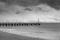 Boat jetty on a stormy afternoon