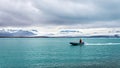 Boat in Jokulsarlon glacier lagoon - Iceland