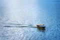 The boat at Khun Dan Prakarn Chon dam Nakhon Nayok Province Royalty Free Stock Photo