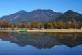 Boat in Lake in Autumn Royalty Free Stock Photo