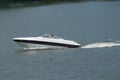 Boat on Lake Bellville in Michigan