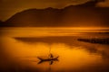 Boat on the Lake Maninjao Royalty Free Stock Photo