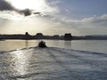 Boat on Lake Powell Royalty Free Stock Photo