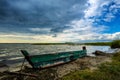 Boat on the lake shore