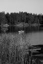 Boat on a lake in Sweden