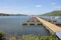 Boat landing, Otsego Lake, Cooperstown, New York State, USA Royalty Free Stock Photo