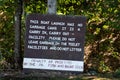 Boat Launch Sign in the Poconos of Pennsylvania Royalty Free Stock Photo