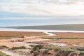 Boat launch site in the Olifants River estuary Royalty Free Stock Photo