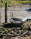 Boat left on dry land at Lower Halstow