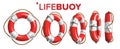 Boat Lifebuoy Ring In Different View Set Vector