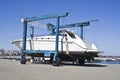 Boat lifter Royalty Free Stock Photo