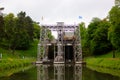 Boat Lifts Canal du Centre Royalty Free Stock Photo