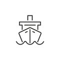 Boat line icon, outline vector sign, linear style pictogram isolated on white.