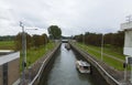 Boat lock 15 in limburg river