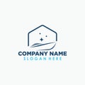 boat logo design template, transportation logo Royalty Free Stock Photo