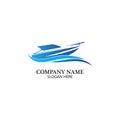 boat logo template,ship icon design,illustration element vector Royalty Free Stock Photo