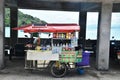 Boat longtail pier in asia thailand Royalty Free Stock Photo