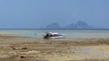 Boat, Low Tide. Royalty Free Stock Photo