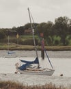 Boat low tide Royalty Free Stock Photo