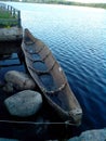 A boat made from a whole tree trank