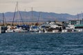 Boat marina on Lake Pueblo state park Colorado lake reservoir Royalty Free Stock Photo