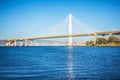 Boat marina near new oakland bay bridge leading to oakland calif Royalty Free Stock Photo