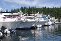 Boat marina on San Juan island Royalty Free Stock Photo