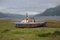 Boat marooned in Scotland Royalty Free Stock Photo