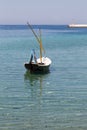Boat on the mediterranean sea